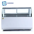 Energy saving fan cooling duck neck fridge counter deli cooked food display refrigerator showcase