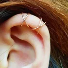 Modern Mini Custom Silver 925 Statement Cuff Earrings For Ear No Piercing