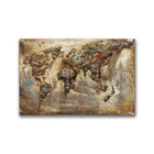 World Map 3D Metal Wall Craft for Home Decoration