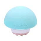Private Label Battery Powered Pink Exfoliating Brush Set Mushroom Brush