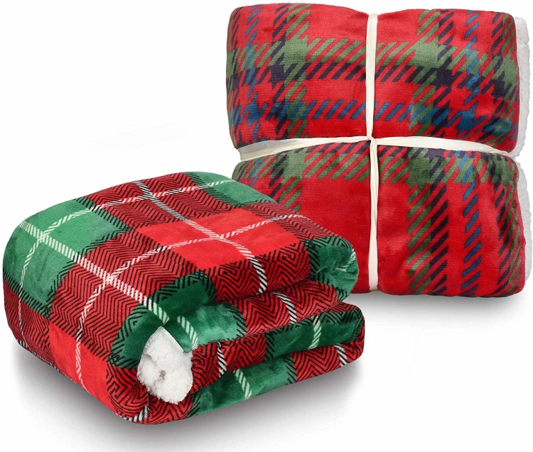 checkered fleece blanket