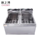 20L+20L Commerical Double Cylinder French Fries Machine Donut Electric Deep Fryer