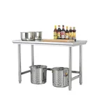 Premium Commercial corrosion preventive stainless steel work table for Restaurant work table designs