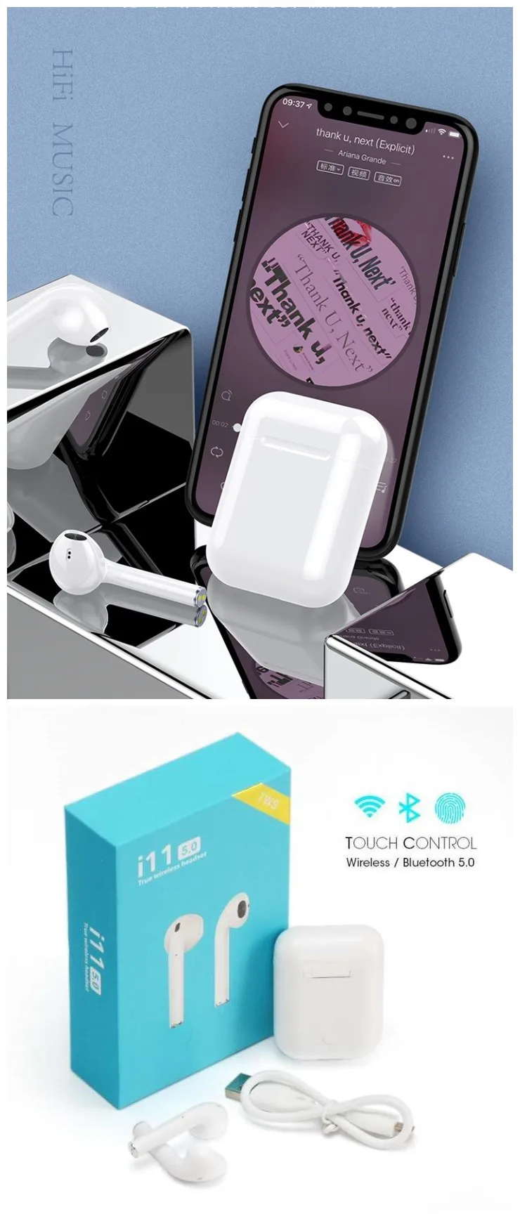 Sport Earbud Headphones Stereo Mini Earphone Long Battery Blue tooth Wireless Earbuds - ANKUX.COM