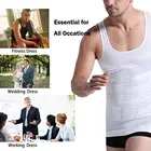 Mens Slimming Postural Vest Sauna Body Shaper Firm Control Tummy Waist Shapewear Shirt New Compression Mens Slimming Underwear