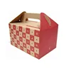 Custom Disposable Food To Go Kraft Paper Lunch Box Packaging Easy Take Away Fast Food Box With Handle