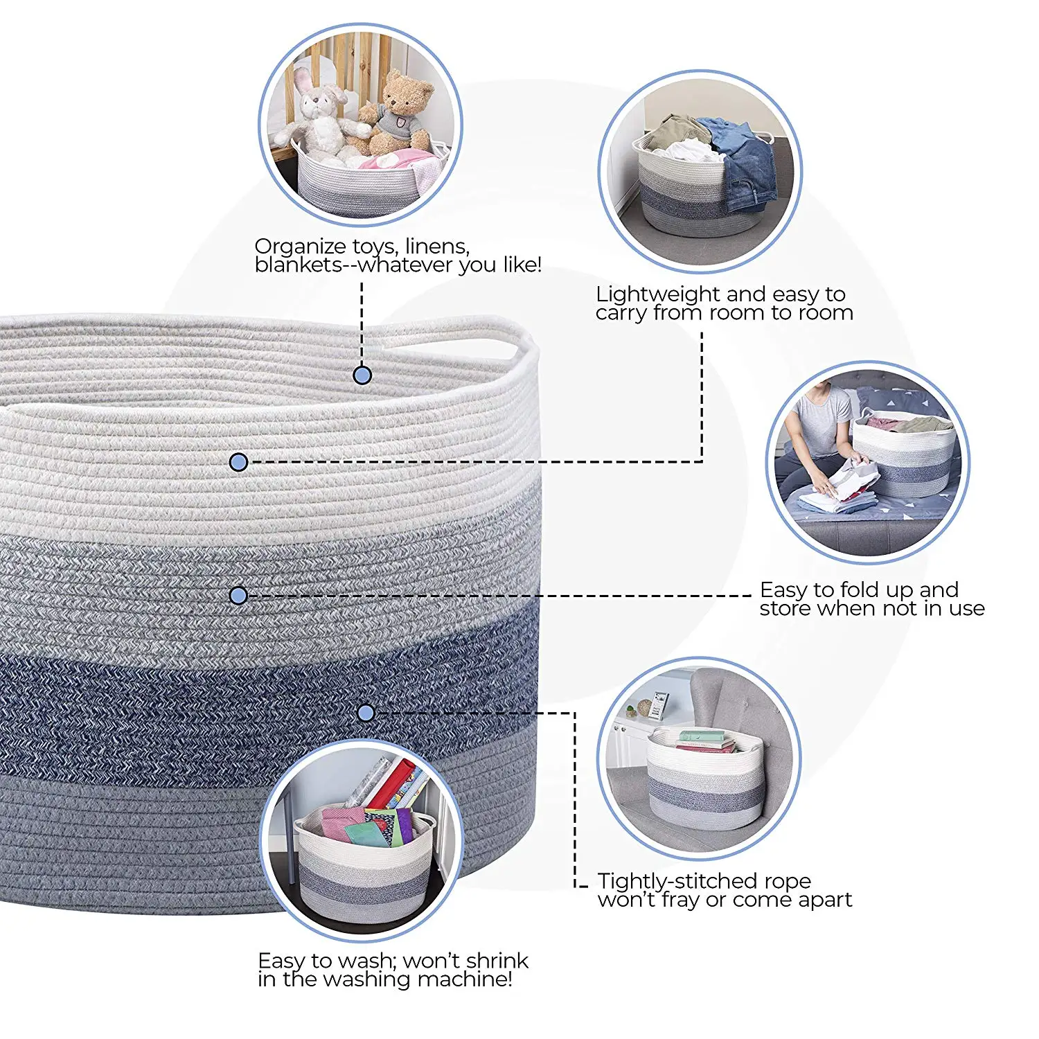 e0f; versatile storage basket - more than a baby laundry hamper
