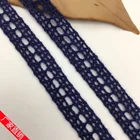 100% YLC35 Sapphire Blue 100% Pure Cotton Home Textile Dress Cushion Accessories Lace 10mm