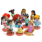 11pcs/set Anime Mini Princess cake topper SnowWhite Mermaid Action Figure