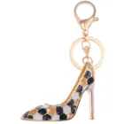 Chinese Well-Known Supplier Crystal Diamond Zinc Alloy Keyring/High Heel Shoe Keychain