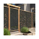 Custom laser cut room dividers partitions stand Laser Cut Aluminum Free Standing Fence Panel