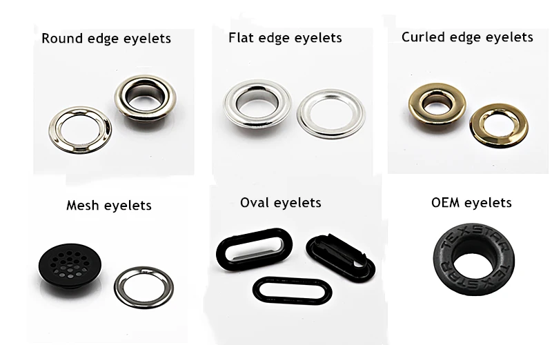 Different type eyelets