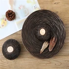 Wholesale Living Room Wedding Decoration Resin Candle Holder Set With Tray