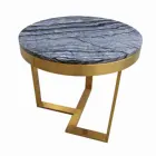 Brand new design stainless steel base modern side table and marble stone side table