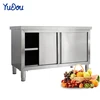 Kitchen cutting machine console Commercial thick stainless steel loading table