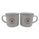 Factory supply custom print Enamel ceramic coffee mug