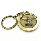 Sales antique Bronze pakistan logo coin pendant keychain