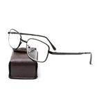 Metal frame men folding reading glasses with case
