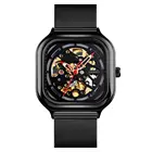 New Skmei 9184 luxury brand simple watch stainless steel wristwatch mechanical watch men