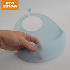 Finger size portable food grade bpa free waterproof easily wipes clean silicone baby bib