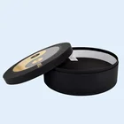 Wholesales paper box packaging for cookie hot stamping cardboard box open top black round tube paper box