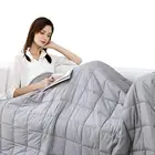 Wholesale Comforting Sleep Premium 100% Cotton Glass Beads Grey Heavy Weighted Blanket for Kids, Adults