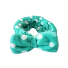 Big Bow Soft Dot Striped Towel Women Female Hair Band Wrap Girl Headband Bath Spa Makeup Headbands