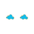 Sky Blue New Fashion Women Earrings 925 Silver Sky Blue Small Cloud Earrings Jewelry Enamel Stud Charm Earring For Women