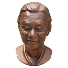 Cheap and fine portrait art life size portrait of brass man bust statue for interior decoration