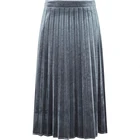 2019 Summer Long Section Half-length Skirt Girl Velvet A-line Pleated Skirt Women