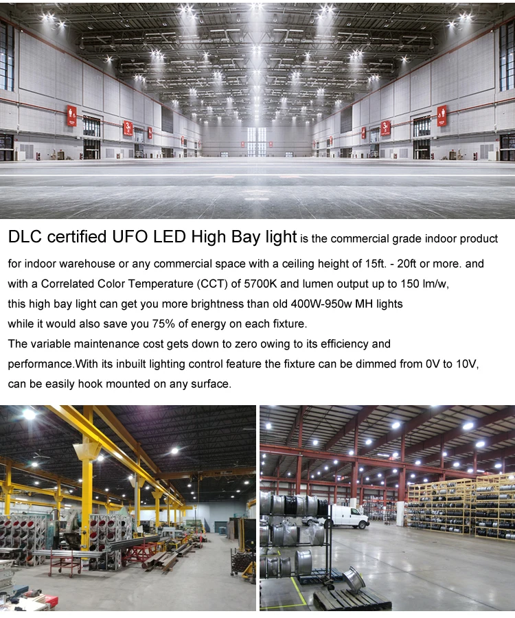UFO Highbay Lamp Zigbee 100W 120W 150W 200W Warehouse Lowbay Fixtures Led High Bay Light - ANKUX.COM