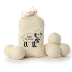 Quick dry ecological handmade washing machine felt ball Fabric Softener wool dryer balls