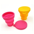 Collapsible Silicone Portable Cup Foldable Drinking Mug Lid Outdoor Hiking Traveling Camping Working Picnic - BPA Free