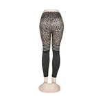 Quick Dry Custom Sublimation Leopard print Gym printing high waist fitness women yoga pants