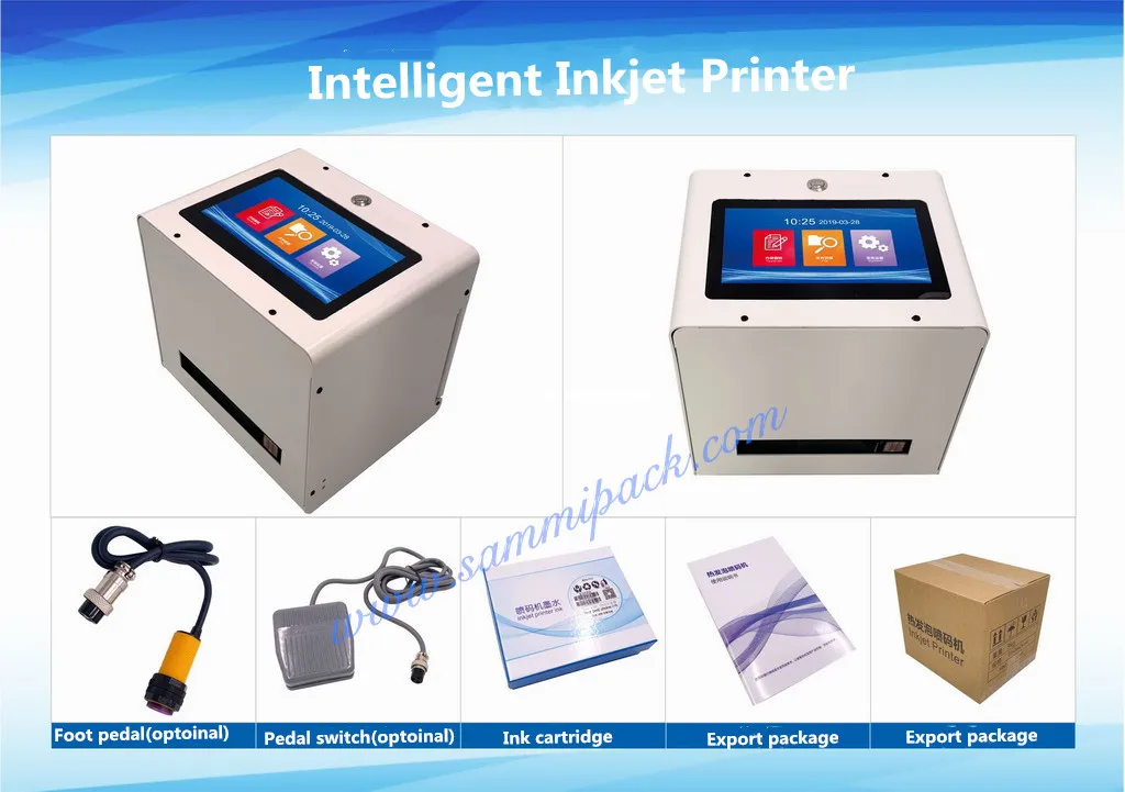 New Arrived High definition intelligent inkjet printer for plastic bag carton paper bottle date code printing