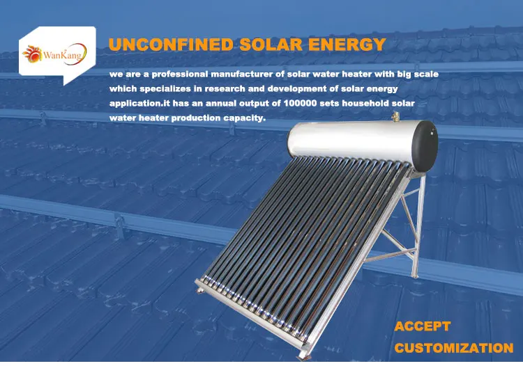 Non-pressure stainless steel 304 Non-pressure Solar Water Heater
