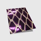 India price 3d embossed color stainless steel sheet plate