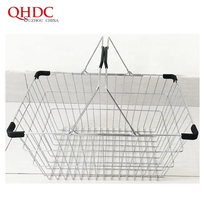 factory price metal wire supermarket shopping basket for sale