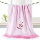 beautiful flower pattern embroidery macrame bath towel 100% cotton