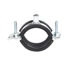 Standard Pole Clamp Heavy Duty 88-93 Mm Pole Clamp Heavy Duty Rubber Sleeve Welding Nut Tube Clamps with Epdm Rubber