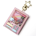 Acrylic Shaker Charms Plastic Promotional Gift Customized Personalized Creative Custom Acrylic Shaker Key chain For Car
