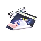 Manufacturer branded recycled microfiber eyeglass lens cleaning wipe cloths with logo