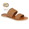 Factory price Eco-friendly luxury rubber gold sole slide sandals
