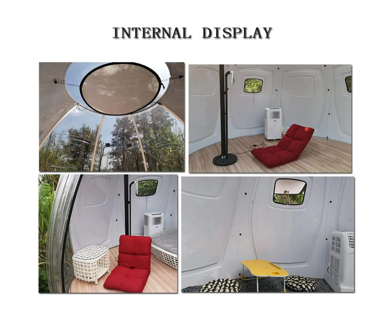 transparent luxury customized durable geodesic dome shaped hotel