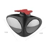 Car exterior rear view parking mirror safety accessories 1 piece 360 degree rotatable 2 side car blind spot convex mirror