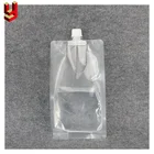 Liquid Pouch Spout Transparent Plastic Beverage Stand Up Liquid Pouch With Spout