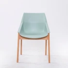 PP Seat Beech Wooden Legs Plastic living Chairs