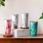 Best Selling Products Marble Travel Mug Stainless Steel Water Tumbler Cup In Stock Free Sample
