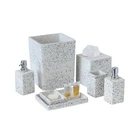 Environmentally Friendly Stone Finished Resin Guest Hotel Amenities For Bathroom