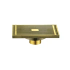 Commercial kitchen shower brass grates floor drain
